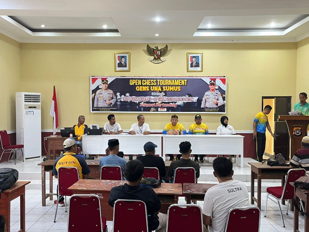 Meriah dan Penuh Sportivitas, Turnamen Catur HUT Bhayangkara di Polres Buton Resmi Ditutup