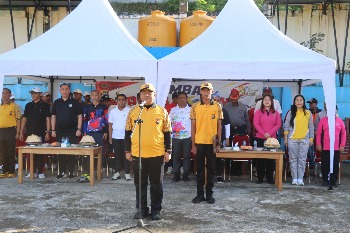Meriahkan HUT Bhayangkara, Polres Buton Gelar Laga Voli Bersama Forkopimda